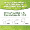 Nano Towels Hair Drying Wrap | for Drying Fine, Delicate, Thinning, Curly and Frizzy Hair | Twisty Towel Replaces Hair Dryers, Cotton & Microfiber Cloth Towels | Seashore Teal, One Size Fits All