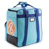 BRUBAKER Champion Combo - Limited Edition - Ski Boot Bag and Ski Bag for 1 Pair of Ski up to 170 cm, Poles, Boots and Helmet - Light Blue Orange