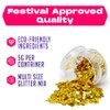 Gold Biodegradable Glitter Makeup | Plant Based, Eco Friendly, Hair Glitter, Face Glitter or Body Glitter | Cosplay, EDM Music Festival, and Rave Makeup Accessory | 5 Grams of Chunky Glitter
