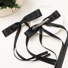 WantGor Hair Clips, Women Tassel Ribbon Bowknot Hair Bows Clip Ponytail Holder Hair Accessories Hair Ribbon Ties with Long Tail (Black)