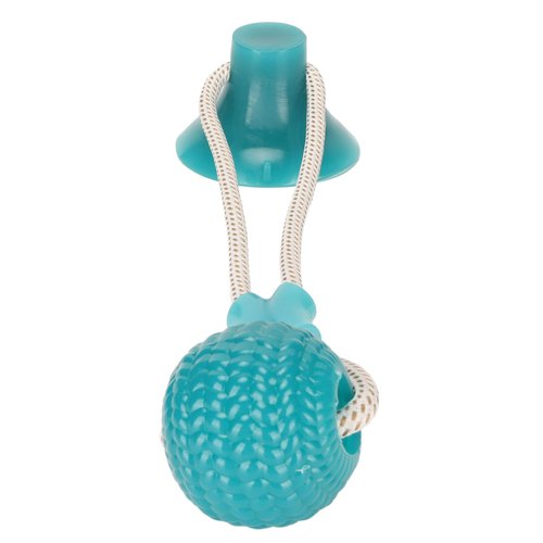 Jopwkuin Suction Cup Dog Tug Rope Toy, Interactive Teeth Puppy Pull Toy for Home(Green Ball Shape)