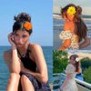 Generic Hawaiian Flower Hair Clips for Women, 6Pcs Plumeria Claw Clips for Think Thin Hair, 3.5 Inch Artificial Flower Clips for Vacation Beach Party (Hibiscus)