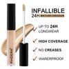 PHOERA Concealer, Lightweight, Full Coverage, Long Lasting, Corrects, Hydrates, Highlights, Matte Finish, All-Day Wear,with Concealer Brush (105#BISCUIT)