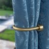 Premium Curtain Holdback, Quality Metal Decorative Curtain Holdbacks with Zinc Alloy Cap Finials,Rust-Proof, Set of 2 Window Curtain Holdbacks,Brass