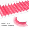 MERETON 12 Rows Colored Lash Extensions Pink 0.07mm D Curl 8-15mm Mixed Length Color Lashes Extension Individual Single Classic Eyelash Extensions