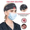 ABAMERICA Headbands with Button for Mask, Wide Nurses Headbands Non Slip Elastic Ear Protection for Women Men Doctors Sweatband Head Wrap (BUTTON- 4 PACK COLOR07)