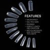 MODELONES Poly Extension Gel Dual Nail Form 120pcs Coffin Nails Clear Ballerina Nail Tips Full Cover