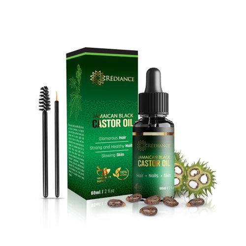 Rédiance 100% Pure Jamaican Black Castor Oil – Cold-Pressed Organic Oil for Hair Growth | Skin Moisturizer | Nail Care |Strengthens and Hydrates for Healthy Hair & Glowing Skin – 60ml