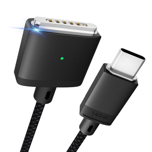 YBSGO 140W USB-C to Magnetic 3 Cable,6.6FT/2M Magnetic Charging Cable for MacBook Air 2024 M3 13/15inch,MacBook Pro 2023 M2 Pro & Max 14" 16",MacBook Air 2022/2023 M2,MacBook Pro 2021 Max&M1 14" 16"