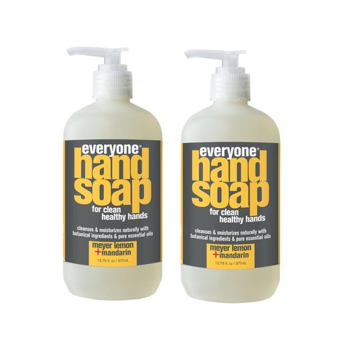 Everyone Meyer Lemon and Mandarin Hand Soap with Chamomile, Calendula, Aloe and White Tea Extracts, 12.75 fl. oz. (Pack of 2)