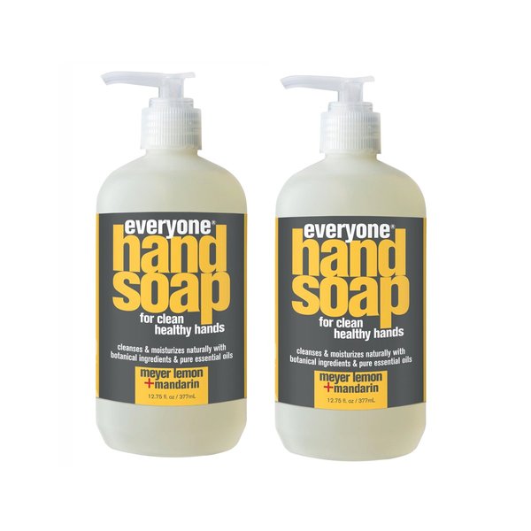 Everyone Meyer Lemon and Mandarin Hand Soap with Chamomile, Calendula, Aloe and White Tea Extracts, 12.75 fl. oz. (Pack of 2)