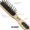 Kent PF21 Narrow Cushion Paddle Hair Brush, Taming Fine Pins Hair Detangle Brush for Long Thick and Curly Hair, Scalp Massager and Growth Stimulator, Wet or Dry Hair Detangling Brush. Made in England