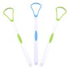 3PCS Tongue Cleaner, Soft Tongue Scraper, Oral Care Cleaners, Dental Scrapers Kits, Professional Eliminate Bad Breath, Premium Cleaning Tools (2Green+1Blue)