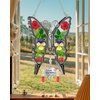 KY&BOSAM Gifts for Mom Suncatcher Butterfly Mom Gifts Mothers Day I Love You Mom Stained Glass Sun Catcher Hanging Wind Chime Ornament for Window Gift for Mother`s Day Valentine`s Birthday Christmas
