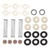 TUOREN Trumpet Repair Kit include 6 Piston Valve Guides 12 Felt Washers 4 Water Key Spit Valve Cork Pad 3 Spring 2 O Ring Bumper Stopper Trumpet Valve Replacement Parts
