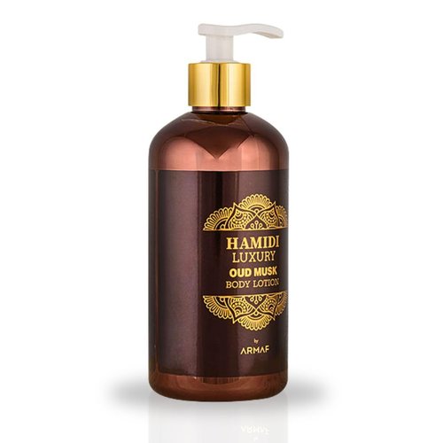 Hamidi Luxury Oud Musk Body Lotion 500ml (16.9 Oz) Ultra Moisturizing & Skin-Nourishing | For Men & Women.