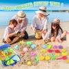 Rotatingpals 48 Pcs Beach Toys for Kids Sand Toys with Mesh Beach Toy Bag Sandbox Toys for Toddlers Age 3-10 Kids Travel Sand Toys Sand Shovels