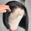 13X4 Short Bob Lace front Wigs Human Hair Straight Natural Hairline 10 Inch Brazilian Remy air Wigs Pre Plucked with Baby Hair for Black Women