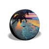Coconut Beach Sunset Hammock Spare Tire Cover Waterproof UV Sun Wheel Covers Fit for Trailer, RV, SUV 15 Inch