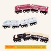 Battat – Classic Trains – 6Pc Wooden Railroad Set – Magnetic Toy Trains – Train Engines & Cars – 3 Years + – Wooden Passenger Trains