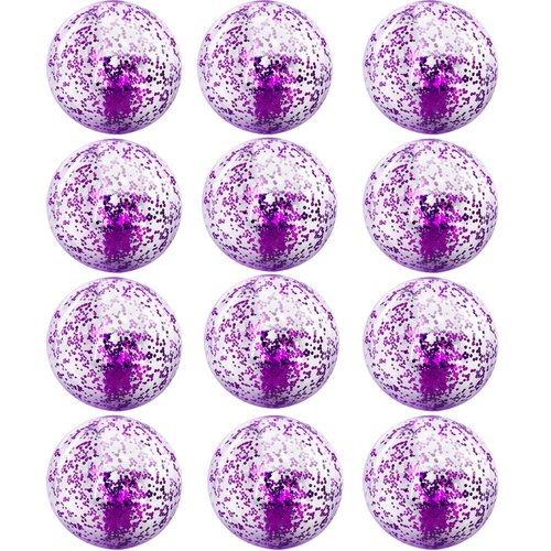 Inflatable Beach Balls Bulk 16" Glitters Pool Toys Balls for Pool, Beach, Halloween Pool Party - Swimming Pool Game Water Beach Toys Kid Party Favor Halloween Decorations Blow Up Beach Ball (12 Pack)