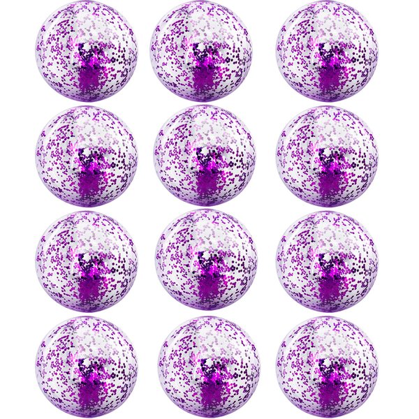 Inflatable Beach Balls Bulk 16" Glitters Pool Toys Balls for Pool, Beach, Halloween Pool Party - Swimming Pool Game Water Beach Toys Kid Party Favor Halloween Decorations Blow Up Beach Ball (12 Pack)