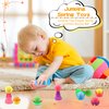 Cagemoga 64 Pieces Jumping Spring Toys Cute Colorful Jumping Popper Spring Bouncy Launcher Toy for Goodie Bag Stuffers Stocking Stuffers Birthday Christmas Party Favors, Random Color