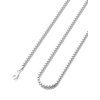Waitsoul 925 Sterling Silver Box Chain Lobster Clasp 2mm Silver Chain for Women Men Silver Necklace Chain 16-30 Inches (20)