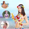 Hawaiian Leis, luau Party Supplies, 40Pcs Thickened Garland Flower Leis, Tropical Hawaiian Party Necklace, Headbands and Wristbands, Kids and Adults Party Supplies, Birthday, Easter