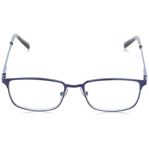 Foster Grant Men's Braydon Multifocus Rectangular Reading Glasses, Matte Navy Blue/Transparent, 54 mm + 1.25
