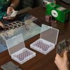 Skylety 12 Pcs Blank Playing Card Case, Clear Poker Card Box Snap Closed, Plastic Playing Game Card Storage Box Holder for Bank Card, Business Card, Suitable for 3.7x2.7 Inch Game Card