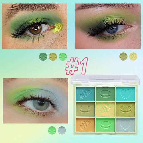 9Colors Glitter&Matte Eyeshadow Palette, Glitter Shimmer Sparkly Eye Shadow Palette Makeup, Warm Pastel Eyeshadows Palette Long Lasting Waterproof Naturing-Looking Women Girls Eye Shadow (1#)