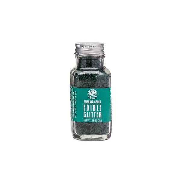 Pepper Creek Farms Edible Glitter, Green, Emerald, 0.75 Ounce