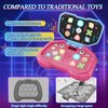 Acvens Handheld Dance Game,4 Mode,999 Level,Sensory Toys,Fast Puzzle Game,ADHD,Pop Fidget Toys for Kids Age 6-12,Birthday Gifts for Girls and Boys (Pink)