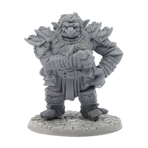Stonehaven Miniatures Troll Captain Miniature Figure, 100% Urethane Resin - 67mm Tall - (for 28mm Scale Table Top War Games) - Made in USA