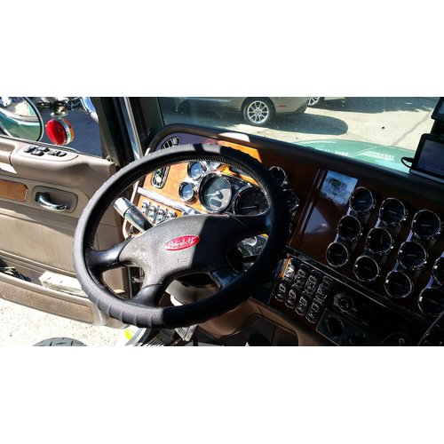 Cameleon Cover Silicone Semi-Truck Steering Wheel Cover Fits 16" 17" 18" 19" Steering Maximum Grip, Black