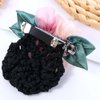 2Pcs Women Hair Bun Cover Net, Snood Flower Hair Clips Lace Hair Net Hair Accessories For Stewardess Banks Hotels Restaurant Staff