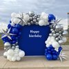 FOTIOMRG 120pcs 5 inch Royal Blue Balloons, Small Royal Blue Latex Party Balloons Helium Quality for Birthday Graduation Baby Shower Baseball Nautical Wedding Party Decorations (with Blue Ribbon)