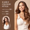 GOO GOO Wire Hair Extensions Human Hair, 2/6/2 Dark Brown with Chestnut Brown Balayage 12inch 70g, Invisible Wire Hair Extensions with Transparent, Seamless Fish Line Hairpiece