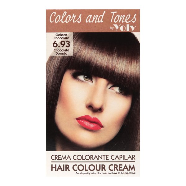 Yoly Color and Tones Permanent Hair Dye - 6.93 Golden Chocolate - Luxurious & Long-Lasting Color - Easy Home Application