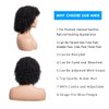 Mjiokii Bob Wigs Human Hair 180% Density Glueless Jerry Curly Short Bob Wig Human Hair None Lace Front Wigs With Bangs Machine Made Bob Wigs Human Hair 12 inch Black Wig