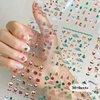30 Sheets Christmas Nail Stickers for Nail Art Snowflake Snowman Nail Stickers Santa Elk Tree Xmas Nail Design Stickers 3D Self-Adhesive Nail Decals Winter Holiday Nail Art Decorations Accessories