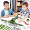 BESTYMXY Model Airplane, Erector Set 1:32 Scale Airplane Model Metal Toys, STEM Projects for Kids Ages 8-12, DIY Education Airplane Metal Model Kits