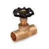 Midline Valve 632D234 Stop Valve with Drain, Lead-Free 1/2 in. Sweat Connections, Brass