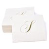 Gift Boutique 100 Gold Monogram Cocktail Napkins Letter S Disposable Paper Pack Elegant Metallic Golden Foil Hand Napkin for Powder Room Wedding Holiday Birthday Party Baby Shower Decorative Towels