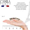 Camila Paris V105 French Hair Barrette Clip for Girls Handmade, Flow, Metal Clasp Strong Hold Grip Hair Clips for Women, No Slip and Durable Styling Girls Hair Accessories, Made in France