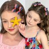 GeRRiT 4 Pcs Independence Day Hair Bow Clips 2 Designs American Flag Hair Accessories Patriotic Hair Barrette Strips Stars Hairpins for Memorial Day 4th of July Hair Decoration, Blue