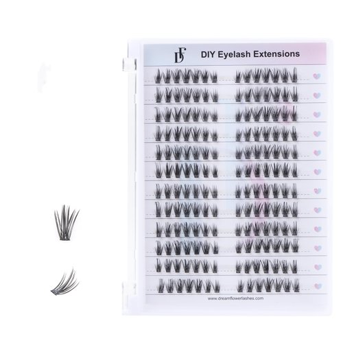168 Pcs Cat Eye Lash Clusters D Curl Individual Lash Clusters 10-18mm Mixed DIY Lash Clusters Soft Volume Individual Lash Extensions Easy-application Cluster Lashes -Cat Eye 01