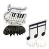 12PCS Piano Notes Honeycomb Centerpieces Music Party Decorations Notes Silhouette Retro Table Music Silhouette Party Favors Birthday Baby Shower Party Supplies