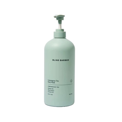 Blind Barber Lemongrass Tea Shower Gel for Men - A Daily Sulfate Free Body Wash for Clean, Hydrated Skin - Refreshing Formula Designed to Remove Build-Up + Debris -32 oz